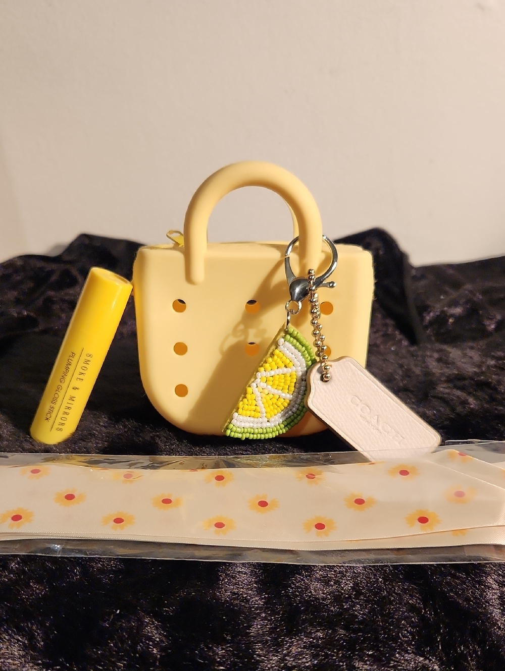 Coach White Hang Tag With Mini Bag And Goodies